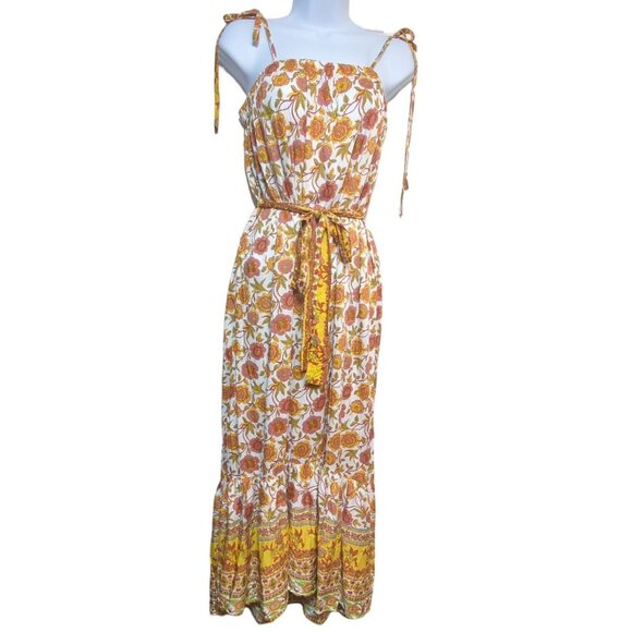 NEW Solarsun Women's Dress Orange Sz XL Lightweight Floral Cottagecore Boho - Picture 3 of 13